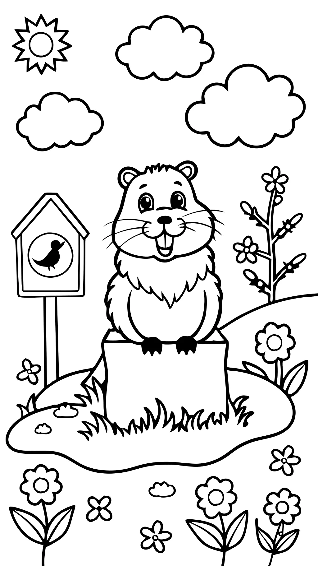 groundhog day coloring pages